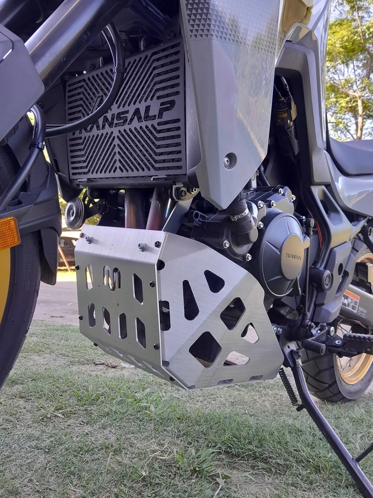 Cubre Carter Aluminio Honda Xl Transalp 750 Moweel Aluminio Pulido