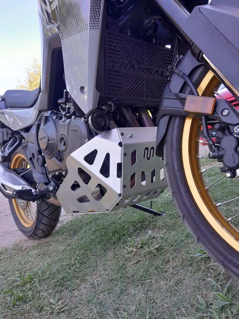 Cubre Carter Aluminio Honda Xl Transalp 750 Moweel Aluminio Pulido