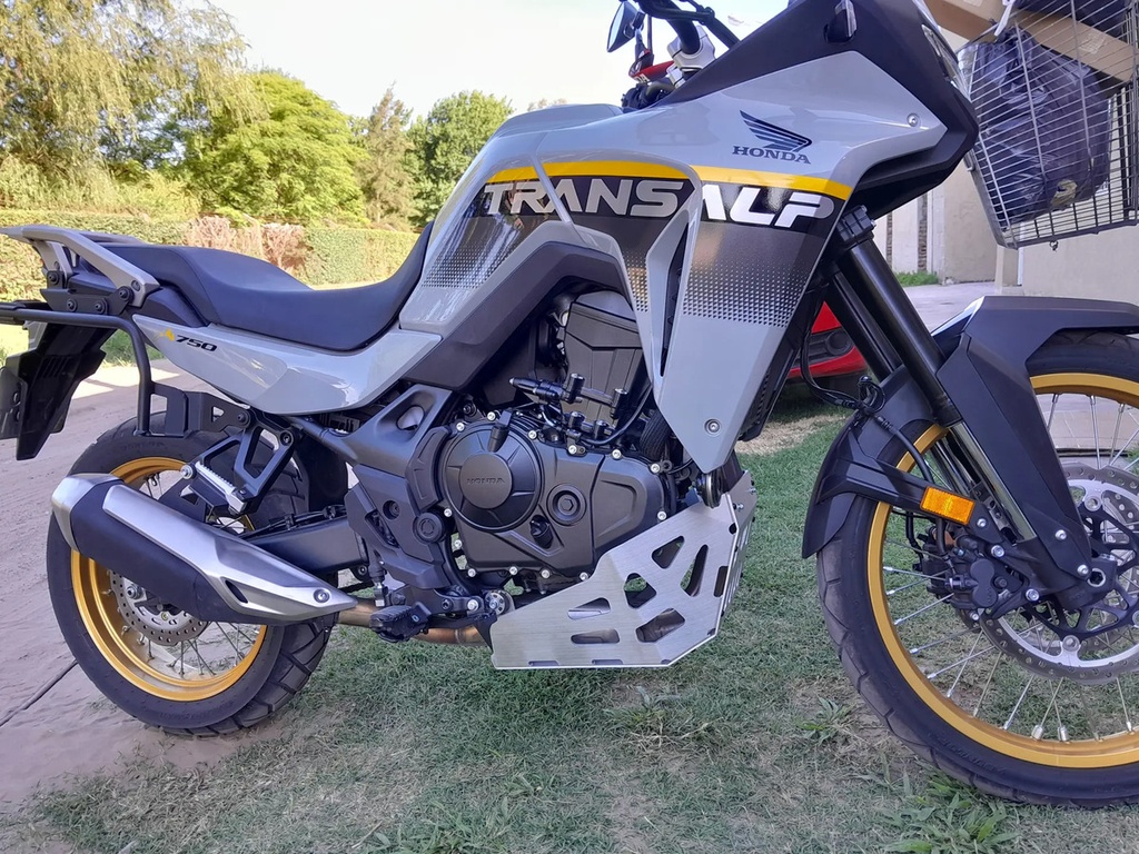 Cubre Carter Aluminio Honda Xl Transalp 750 Moweel Aluminio Pulido