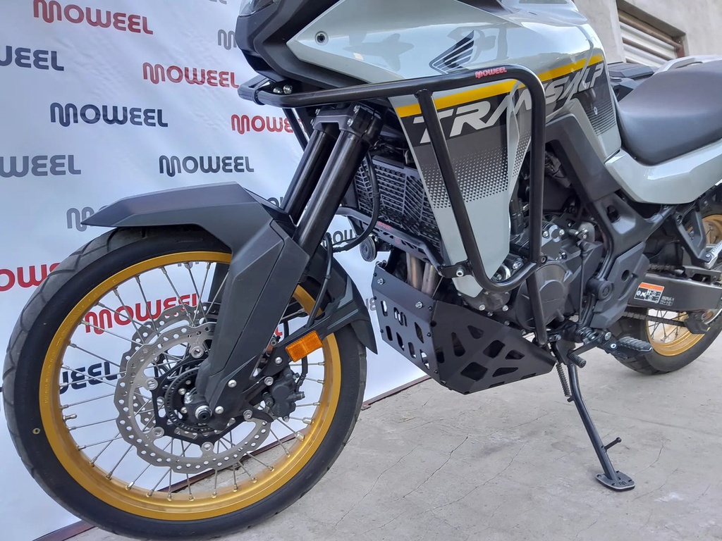 Cubre Carter Aluminio Honda Xl Transalp 750 Moweel Negro